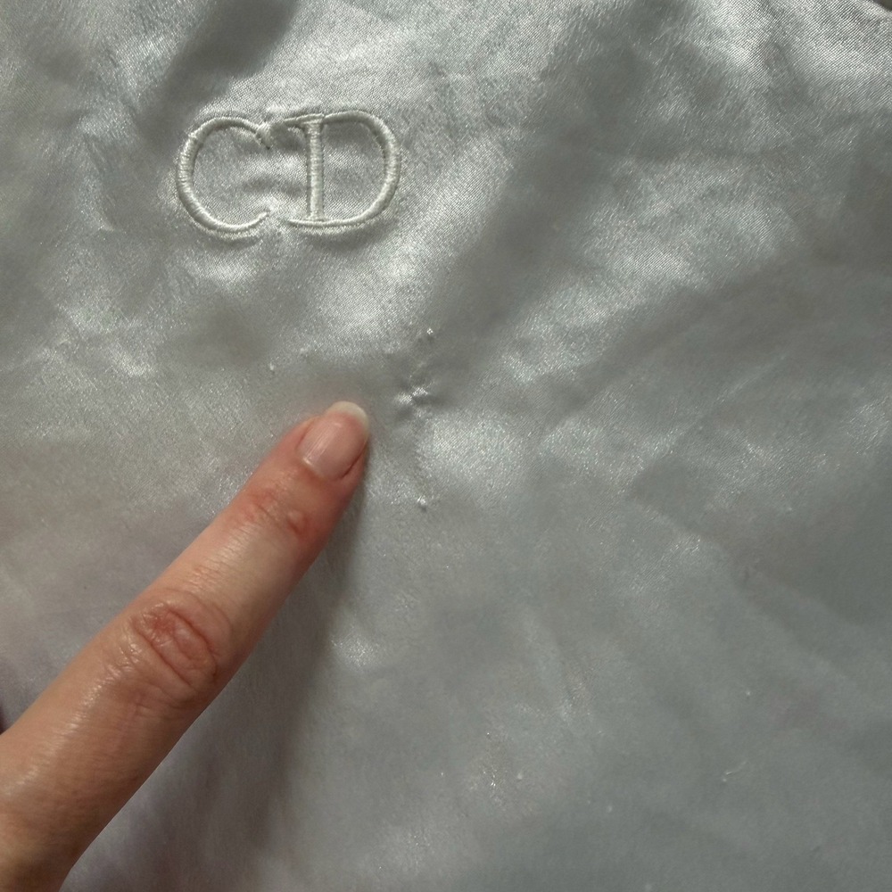 Vintage Christian Dior White Satin Nightgown Saks CD Logo Lingerie - Picture 7 of 9